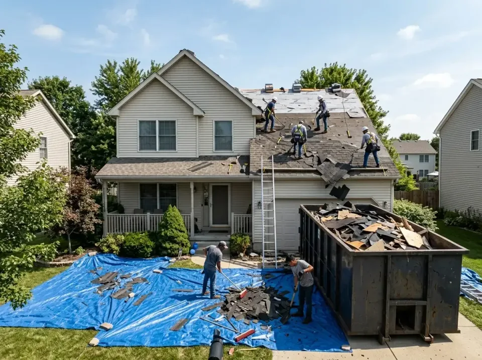 roof-replacement-debris-remova-004 — frequently asked questions, Cheapest Dumpster Rentals in Carlinville, IL